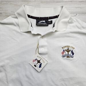 Slazenger Men's XXL White Short Sleeve Ryder Cup Oakland Hills Polo Golf Shirt